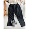 Keten Jogger Pantolon (Siyah)