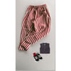 Kırmızı Çizgili Loose Fit, Relaxed Pantolon