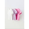 Orijinal Marka 3 Lü Tshirt Seti (Pembe, Lila, Beyaz)