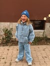 Şeritli Denim Takım