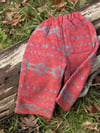 Vintage Desenli Kaşe Relaxed Pantolon