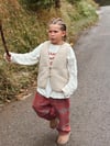 Vintage Desenli Kaşe Relaxed Pantolon