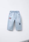 Yamalı Geniş Paça Jean