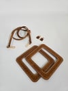 Kare Çift Tutma Sap Trop Ayarlı Askı Set - Siyah