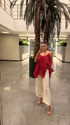Beyaz Tencel Pantolon