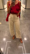 Beyaz Tencel Pantolon