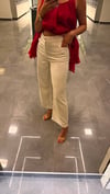 Beyaz Tencel Pantolon