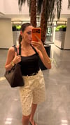 KEMERLİ PUANTİYELİ BERMUDA ŞORT