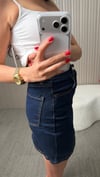 Lacivert Denim Etek
