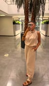VİZON BONCUK DETAYLI BLUZ PANTOLON TAKIM