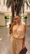 VİZON BONCUK DETAYLI BLUZ PANTOLON TAKIM