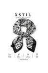 XSTIL Kadın Zebra Desenli Saten Fular Şal Çanta ve Saç Aksesuarı