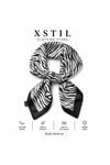 XSTIL Kadın Zebra Desenli Saten Fular Şal Çanta ve Saç Aksesuarı