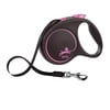 Flexi Black Design Pembe Otomatik Şerit Köpek Tasması Large 5 Metre