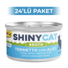 GimCat Shinycat Broth Sos İçinde Ançuezli ve Ton Balıklı Kedi Konservesi 70 gr 24 Adet