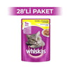 Whiskas Pouch Tavuklu Yetişkin Kedi Konserve Maması 85 gr 28 Adet
