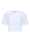 Crop Taşlı T-Shirt