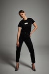 Mom Fit Kot Siyah Pantolon
