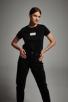Mom Fit Kot Siyah Pantolon