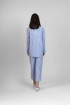 Romeo Juliet Mavi - Beyaz Çizgili Takım Total Look