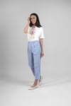 Romeo Juliet Mavi - Beyaz Çizgili Takım Total Look