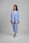 Romeo Juliet Mavi - Beyaz Çizgili Takım Total Look