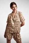 Soft Jungle Viskon Saten Pijama Takımı