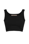Triko Crop Top Beyaz