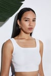 Triko Crop Top Beyaz