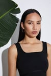 Triko Crop Top Beyaz