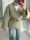 Kapitone Ceket - Mint Yeşili