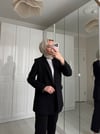 LEOPAR ASTARLI BLAZER CEKET SİYAH