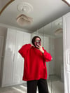 Oversize Sweatshirt - Kırmızı