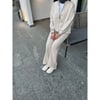 Oysh Kumaş Pantolonlu Takım - Bej