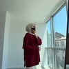 Yırtmaçlı sweat Bordo