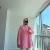 Yırtmaçlı sweat Pembe