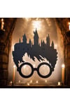 Harry Potter Temalı 3D Baskı Duvar Dekoru – Hogwarts Silüetli Duvar Süsü