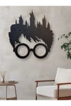 Harry Potter Temalı 3D Baskı Duvar Dekoru – Hogwarts Silüetli Duvar Süsü