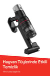 AR4211 MagiClean FlexBin İstasyonlu Dikey Şarjlı Süpürge 500W, BLDC Motor, Siyah