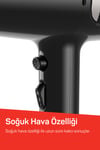 AR5138 Hairstar Ion Saç Kurutma Makinesi 2300 W, 2 Hız, 3 Isı Ayarı, Siyah