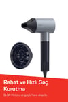 AR5169 Revolution Profesyonel İyonlu Saç Kurutma Makinesi 1600W, BLDC Motoru, Platin Gri