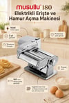 Çelik Elektrikli Erişte ve Hamur Açma Makinesi 180mm, Dayanıklı ve Kolay Kullanım