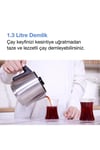 Chailand Çay Makinesi Inox Çelik Demlikli 1.8L Gizli Rezistans Otomatik Kapanma Çaycı