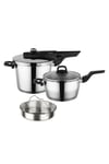 Easy Quick Kanka Çelik Düdüklü Tencere Seti - 4+6 Litre