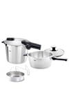 Fissler Vitaquick Premium 6+3,5 Litre Düdüklü Tencere + Buharda Pişirme Aparatı