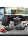 Flipper 9 Parça Siyah Cam Tencere Set