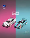 AURORA MODEL 1/64 Ferrari F40 Modified Version Tiffany & Hello Kitty Livery