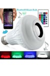 Gece Lambası Bluetooth Hoparlör Rgb Ledli Lamba Kumandalı Mp3 Çalar Ampul Renkli Ampul