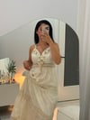 fiskos kumaş dokuma askılı elbise