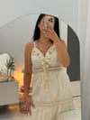 fiskos kumaş dokuma askılı elbise